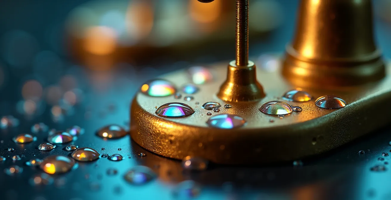 Balance de justice métaphorique avec tubes à essai colorés en équilibre